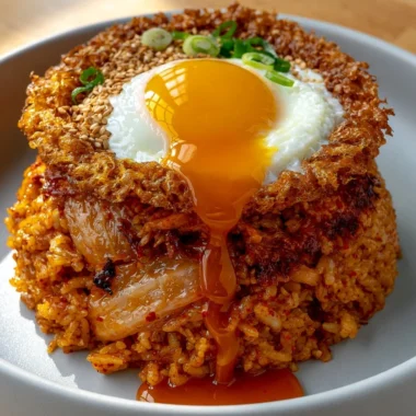 Delicious plate of homemade fried rice with vegetables and eggs