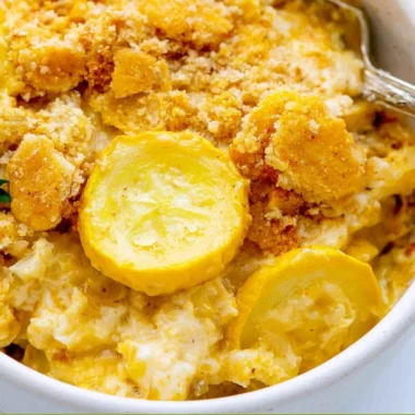 A delicious classic squash casserole made with fresh squash and cheese