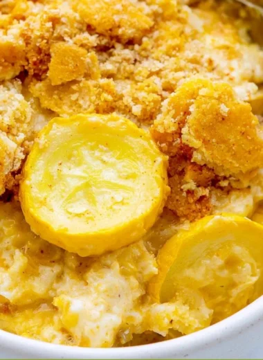 A delicious classic squash casserole made with fresh squash and cheese