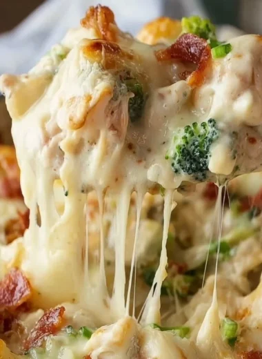 Cozy Loaded Chicken Alfredo Gnocchi Bake with creamy sauce, chicken, and gnocchi