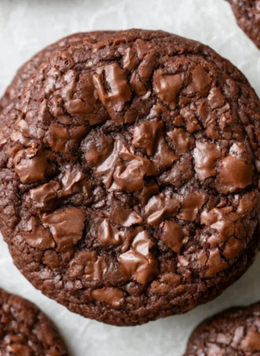 Delicious easy brownie cookies on a plate, ready to enjoy.