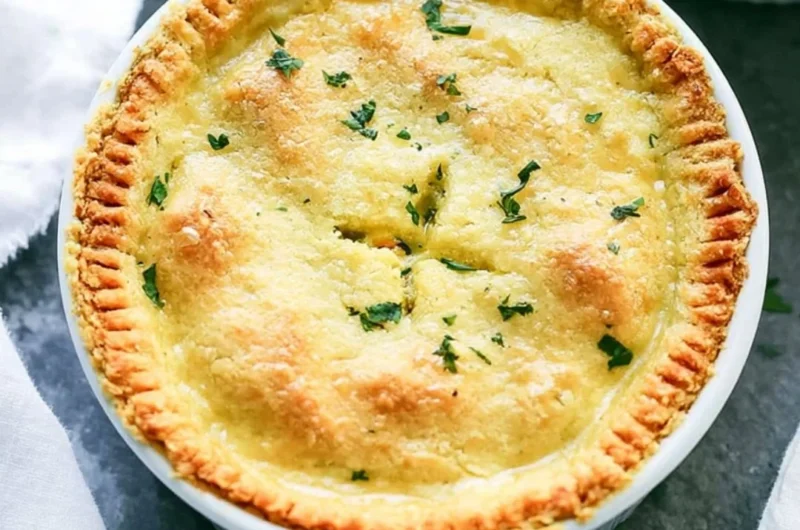 Gluten and dairy free Chicken Pot Pie made with fresh vegetables and tender chicken.