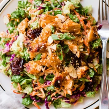 Healthy Whole30 Chinese Chicken Salad with Dates, paleo and gluten-free recipe