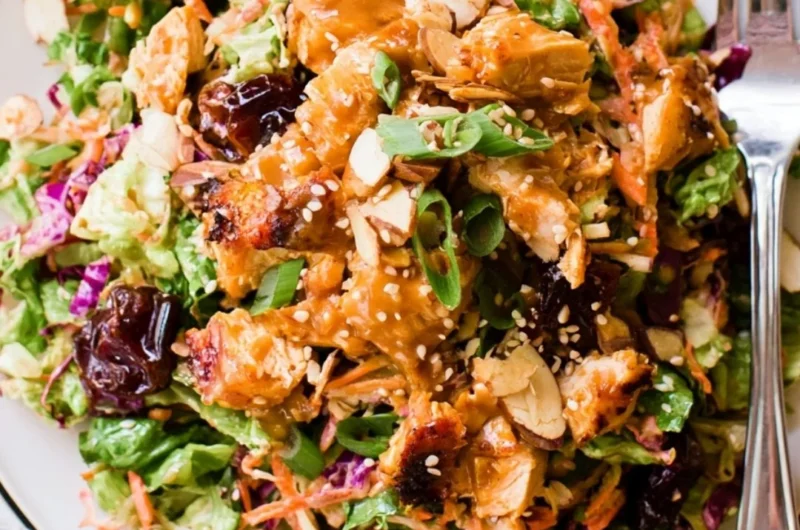 Healthy Whole30 Chinese Chicken Salad with Dates, paleo and gluten-free recipe