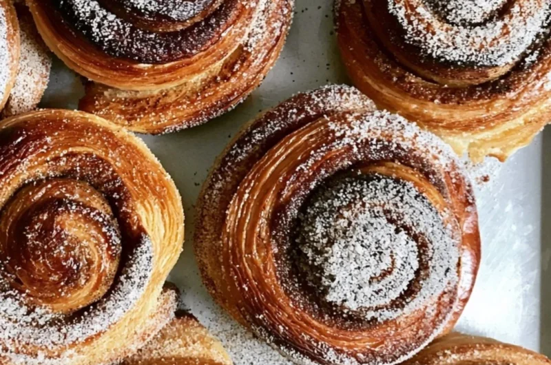 Freshly baked Cardamom Sugar Buns with a sprinkle of sugar