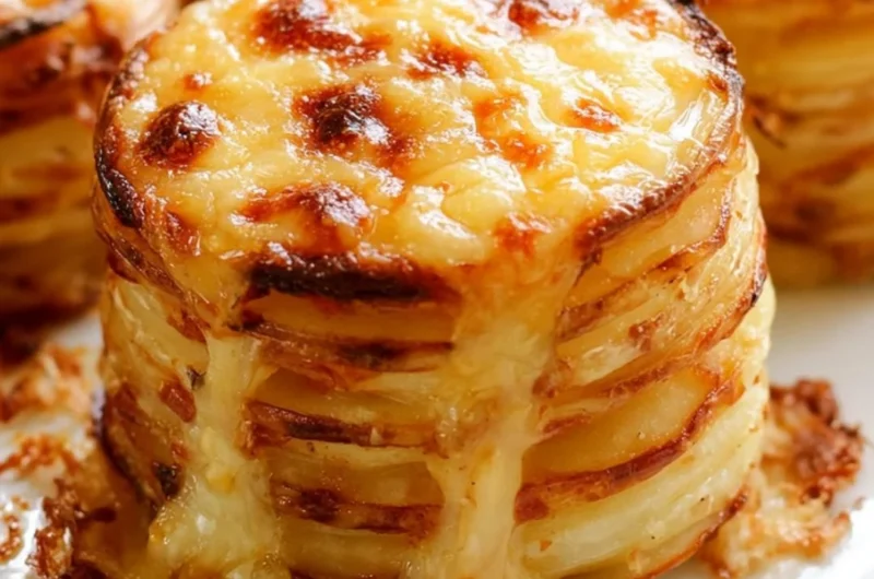 Delicious Easter dinner recipes featuring potato slices and cheese muffins.
