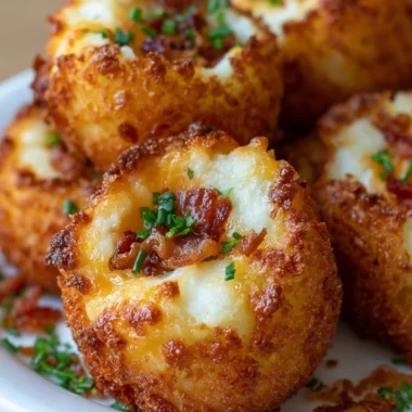Delicious loaded mashed potato bites topped with cheese and green onions