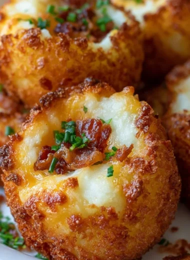 Delicious loaded mashed potato bites topped with cheese and green onions