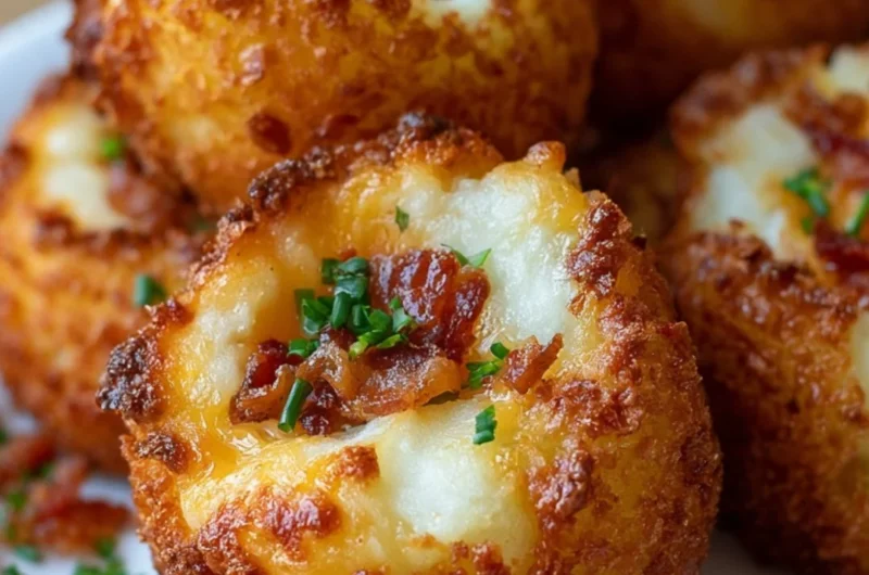 Delicious loaded mashed potato bites topped with cheese and green onions