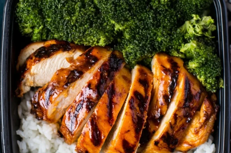 Super Quick Chicken and Rice Meal Prep Dish for a healthy dinner option