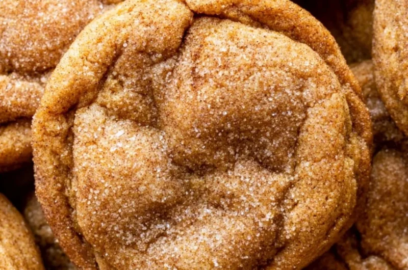 Deliciously chewy pumpkin snickerdoodle cookies with brown butter